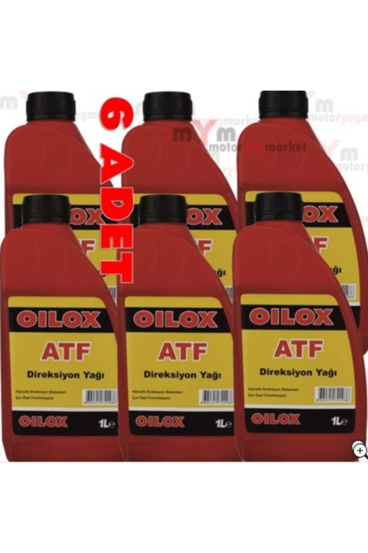 Atf Hidrolik Kırmızı Direksiyon Yağı 900ml 6 Adet