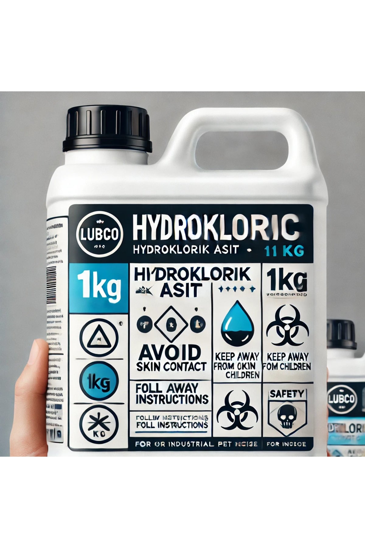 Hidroklorik Asit %37 D=1.19 (%100 SAF) 1 Kg Pet Ambalaj
