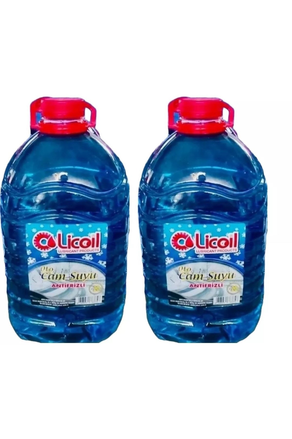 Licoil Antifrizli Şampuanlı Parfümlü Oto Cam Suyu 5 L X 2 = 10 L -20c Derece