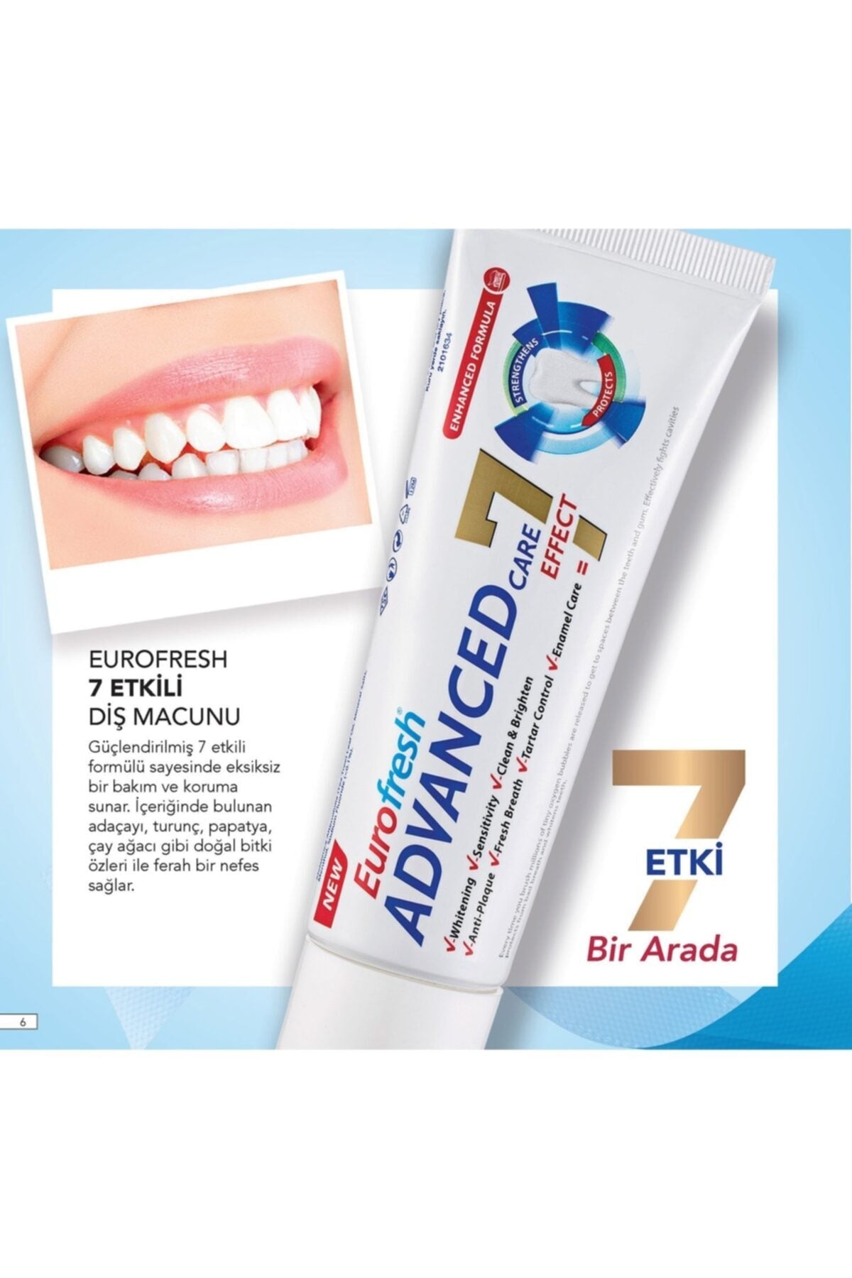 Eurofresh 7 Etkili Komple Ağız Bakım Beyazlatıcı Diş Macunu 112 G