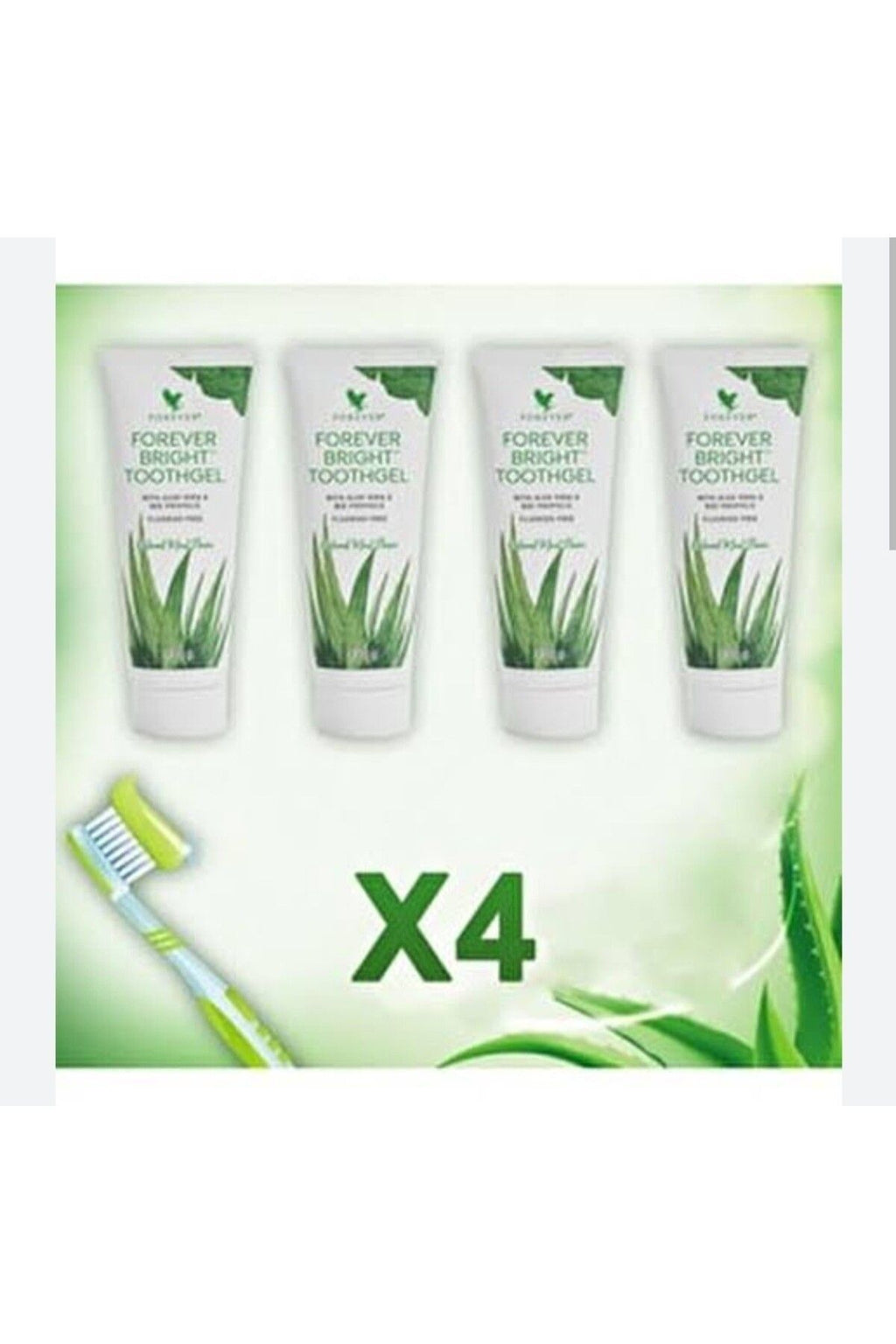 Forever Brıght Toothgel Aloe Veralı Diş Macunu 4'lü Takım
