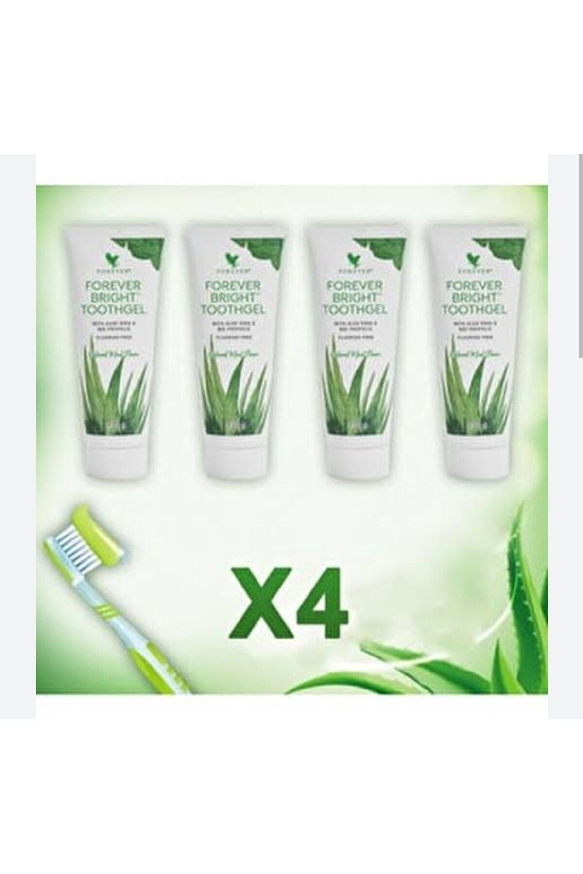 Forever Brıght Toothgel Aloe Veralı Diş Macunu 4'lü Takım