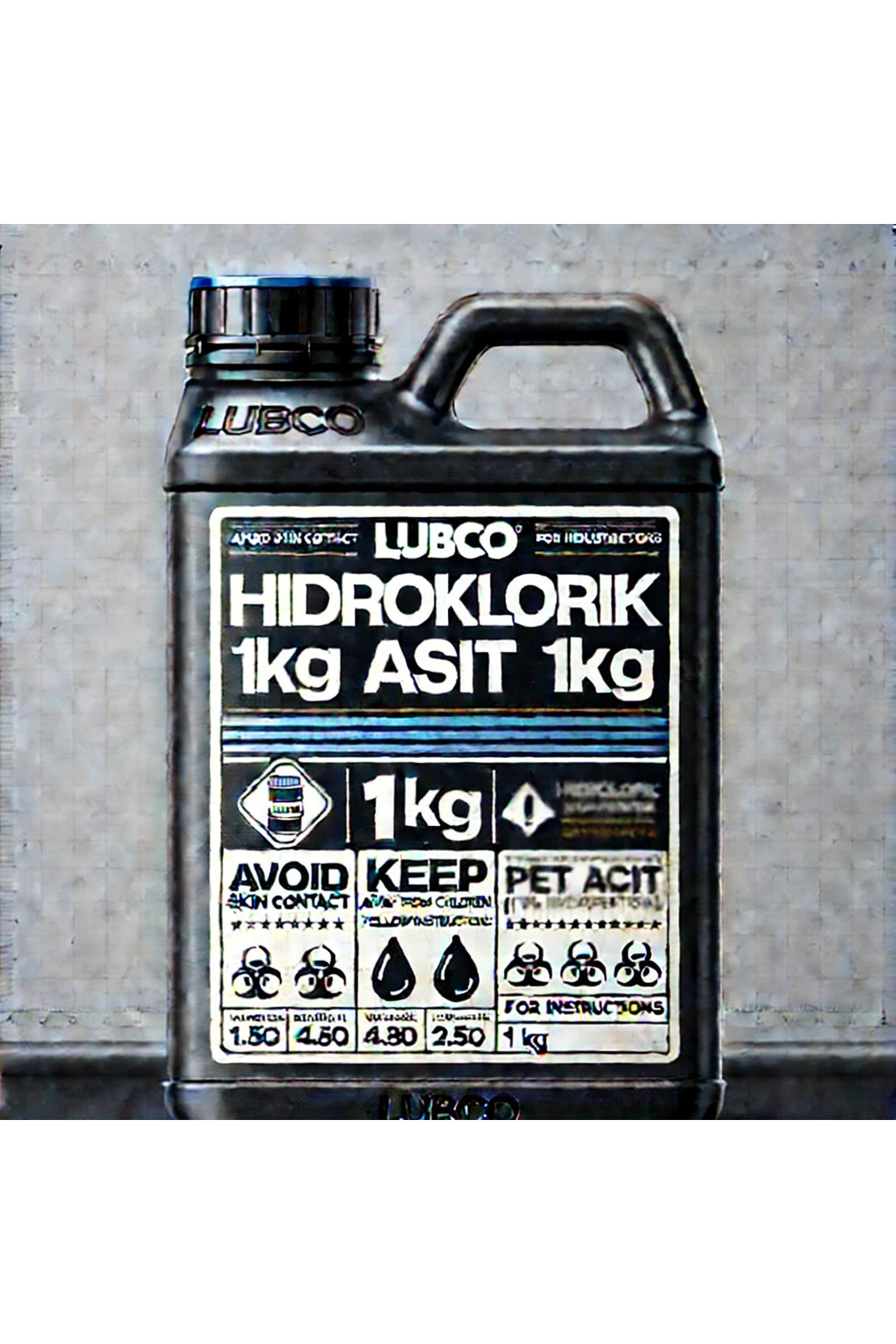 Hidroklorik Asit %37 D=1.19 (%100 SAF) 1 Kg Pet Ambalaj