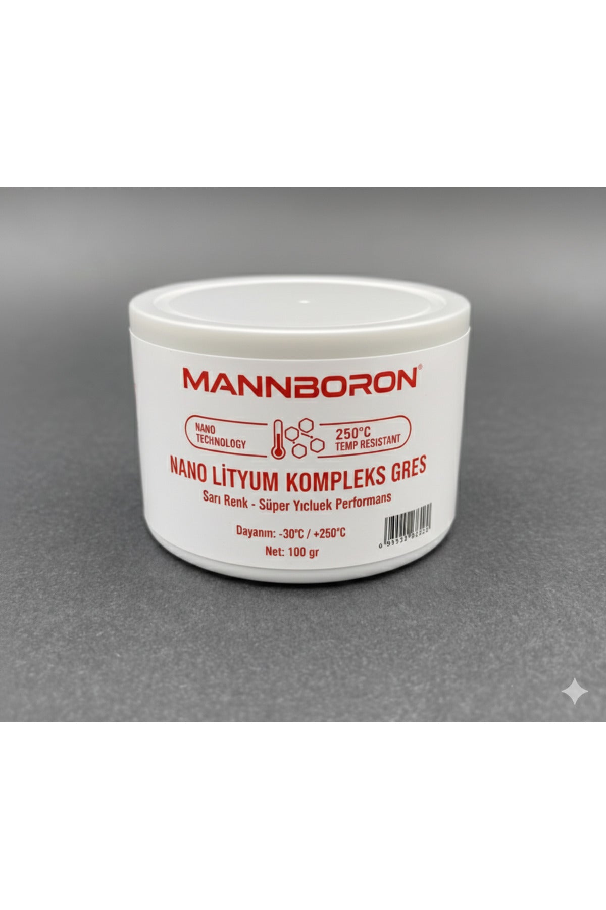 Mannboron Nano Lityum Kompleks Gres Sarı Renk 700 C Dayanıklı 100 grm