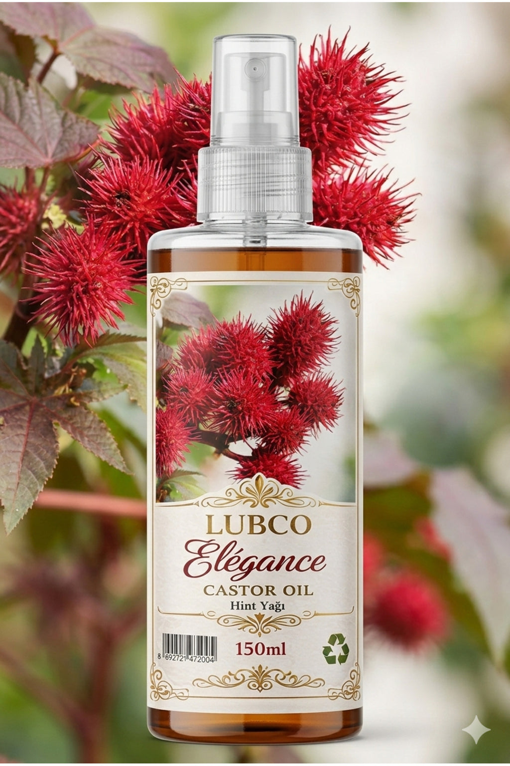 ELEGANCE Castor Oil Hint Yağı Soğuk Sıkım %100 Saf Ve Doğal 150ML