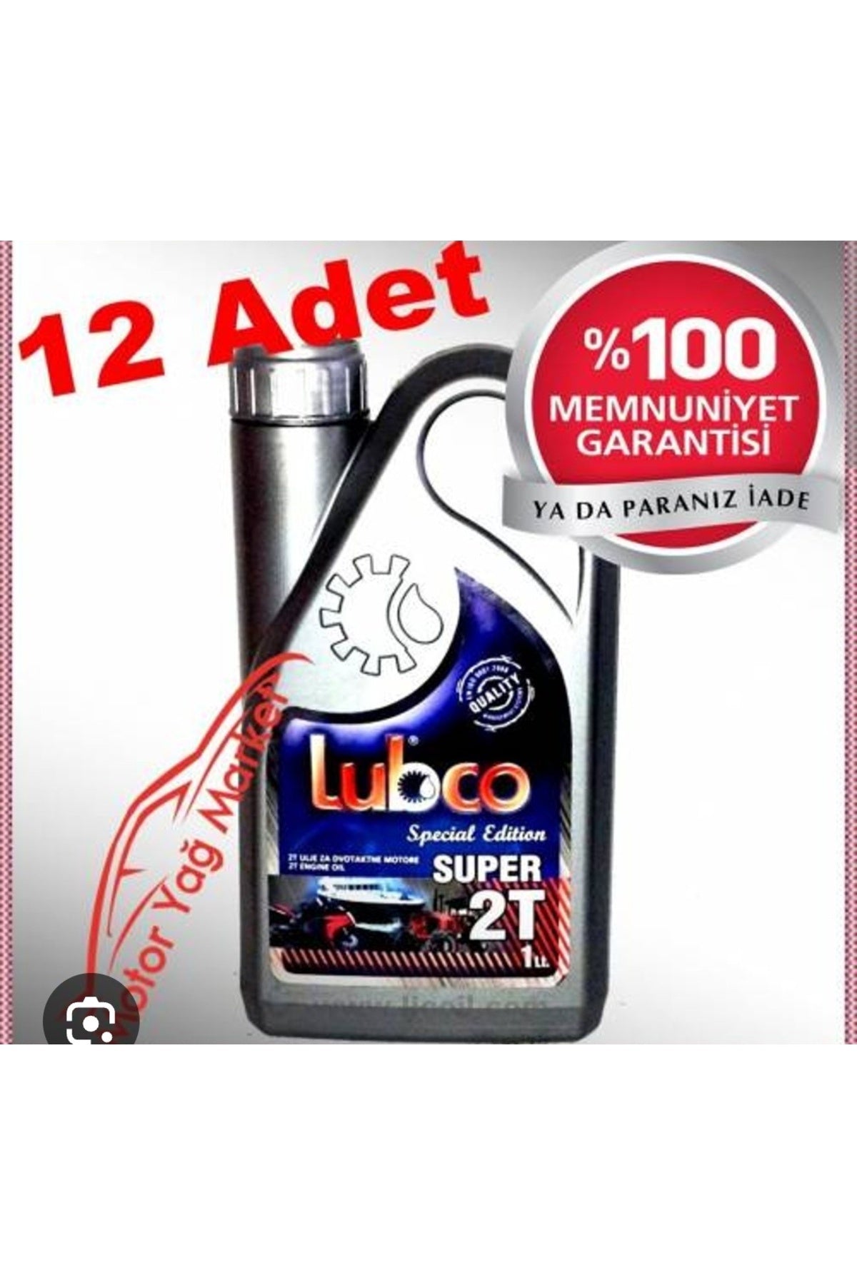 2t 1 lt benzine karışım yağı tırpan yağı kırmızı renk 12x1 Litre
