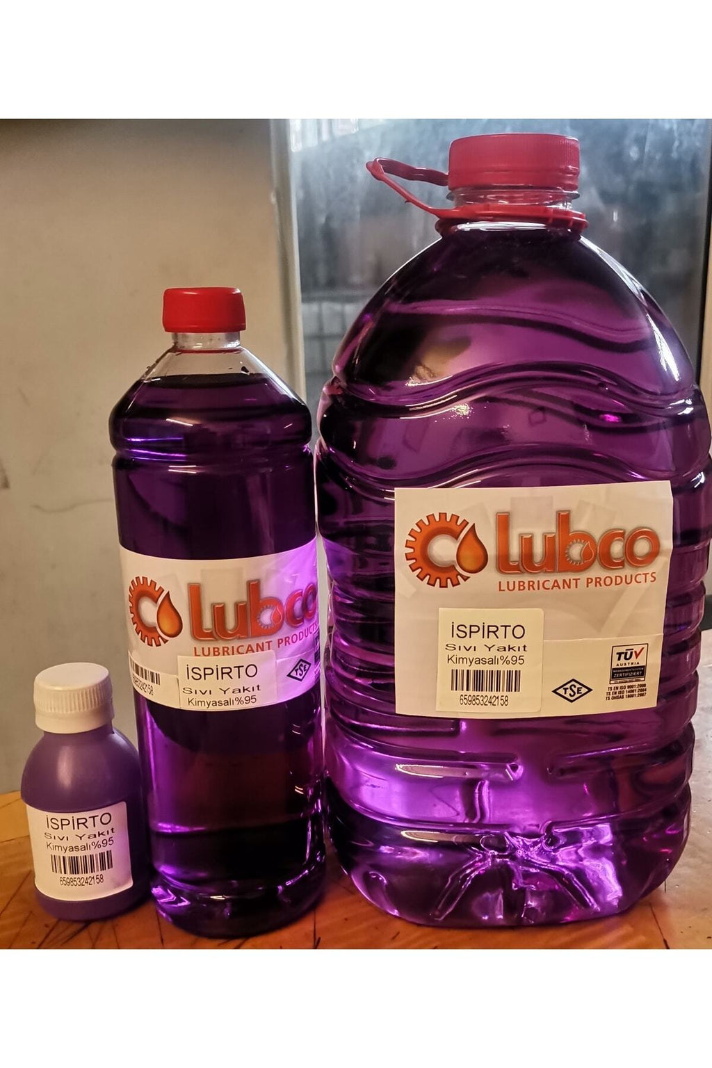 Ispirto Konsantre Sıvı Yakıt Mor Renk Deney Labaratuar Ateş Tutuşturma Uygun 5 Litre Pet